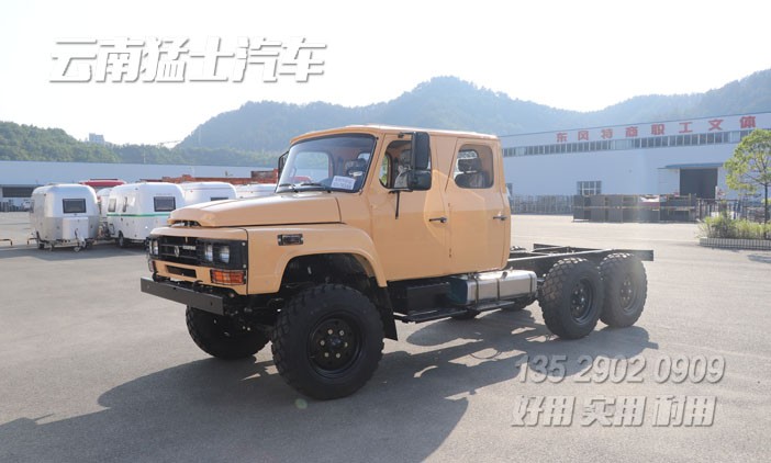 雙排尖頭卡車,六驅越野底盤,長頭卡車底盤改裝,雙排2082底盤,定制款底盤出口