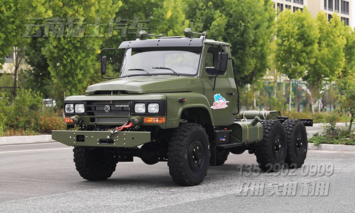 170馬力尖頭車,綠色卡車,出口專用底盤,越野車底盤,小型卡車底盤,全驅底盤