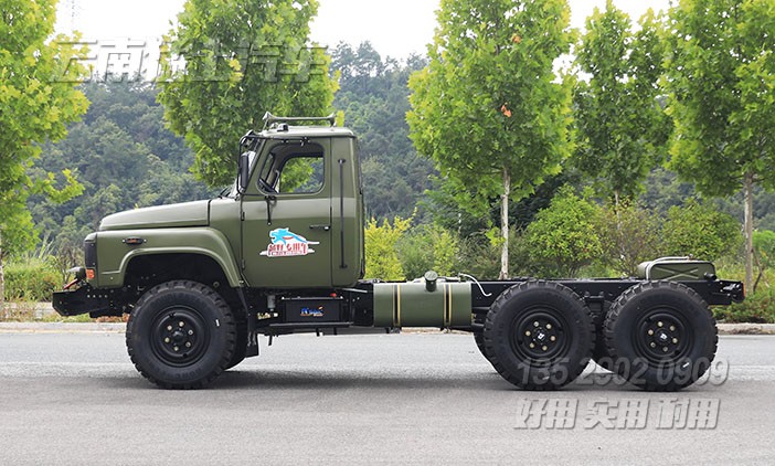 170馬力尖頭車,綠色卡車,出口專用底盤,越野車底盤,小型卡車底盤,全驅底盤