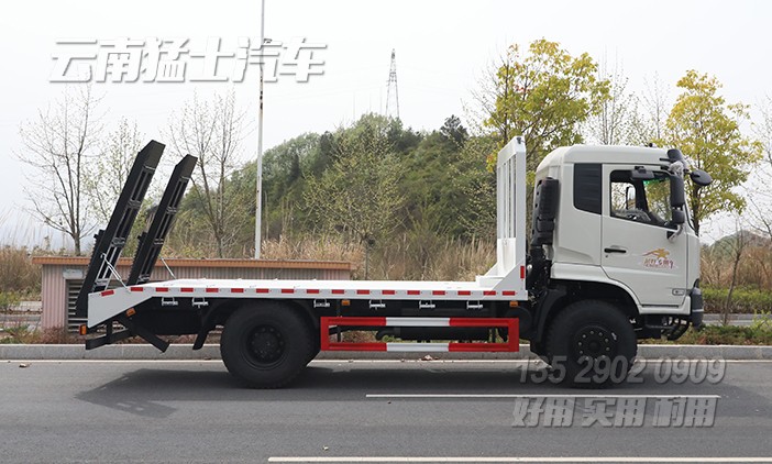 平板挖機(jī)車,挖掘機(jī)運(yùn)輸車,挖機(jī)托運(yùn)平板車,鉤機(jī)板,液壓爬梯車